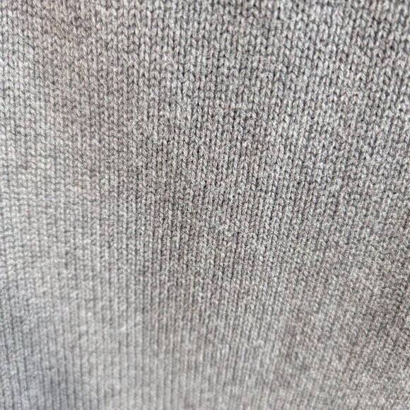 Gabby Isabella Cowl Neck Sweater Heathered Gray with Metallic Trim Medium Cotton - Picture 7 of 11